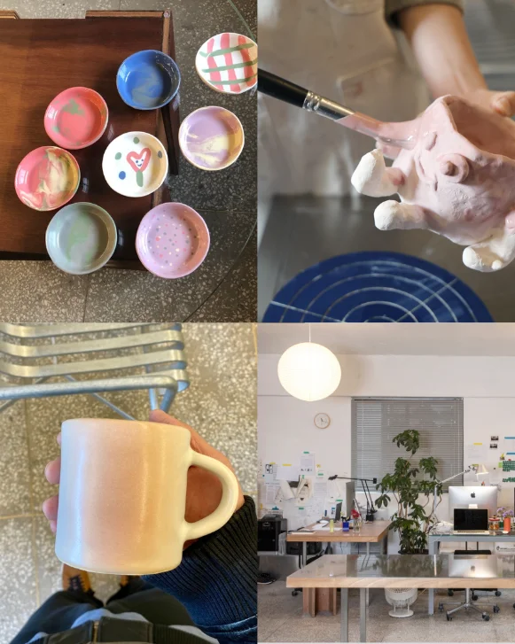 서울 성동구 성수동 소재 도예 공방 수업 및 결과물 사진