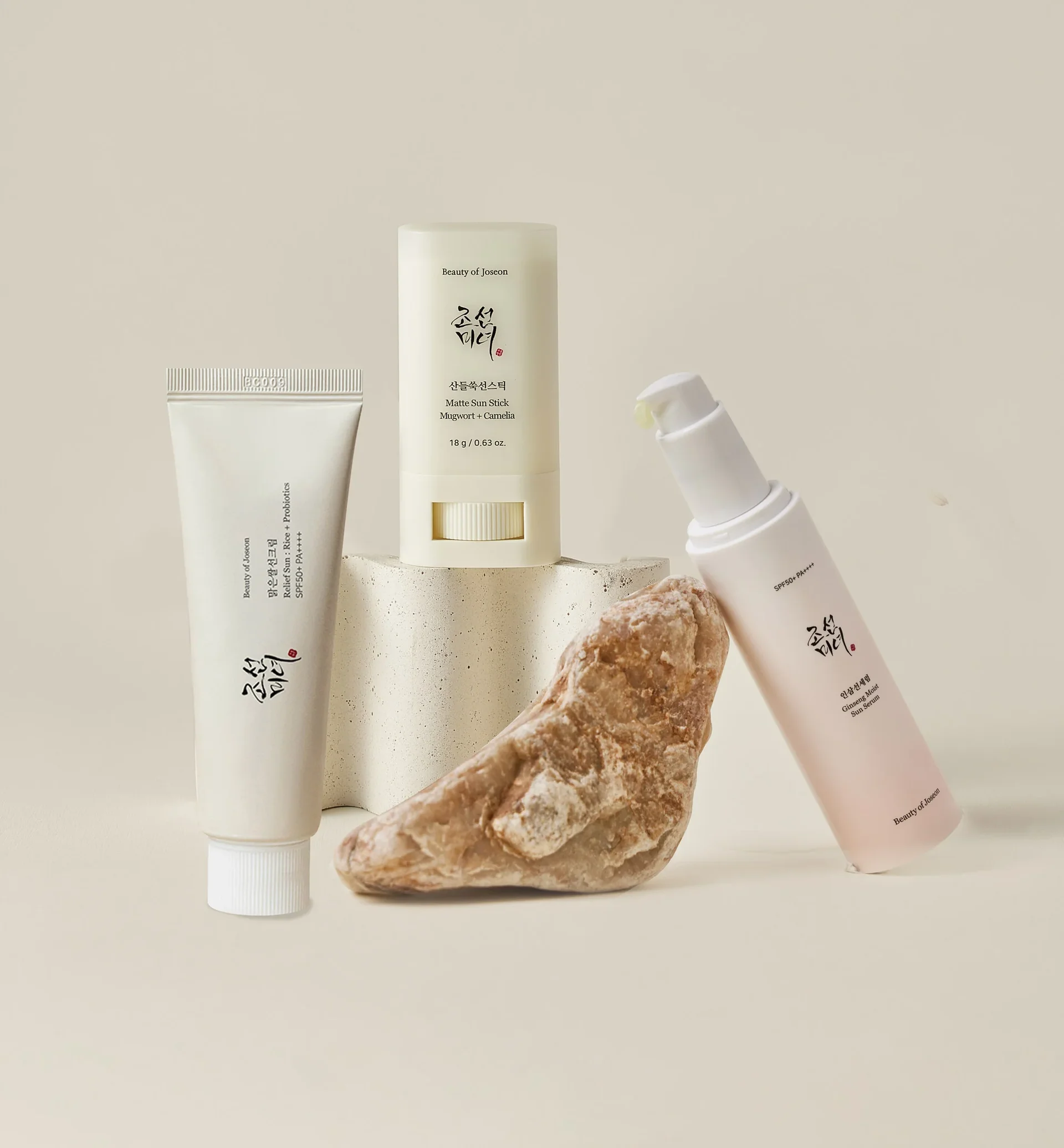 틱톡 인플루언서 마케팅을 통해 성공적으로 글로벌 시장에 진출한 국내 인디 뷰티 브랜드 '조선미녀'의 제품 라인업 이미지