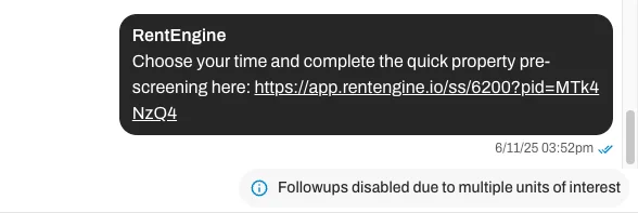Follow-ups are automatically disabled to avoid irrelevant outreach.