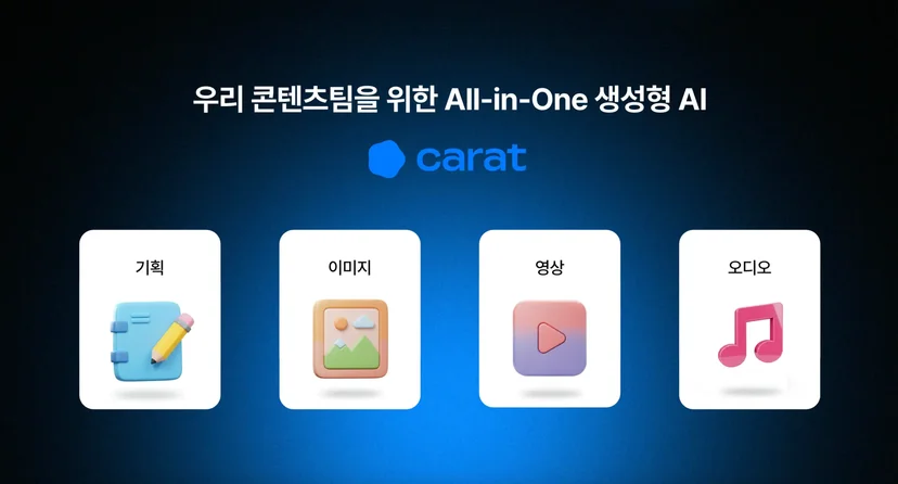 우리 콘텐츠팀을 위한 올인원 생성형 AI, 캐럿