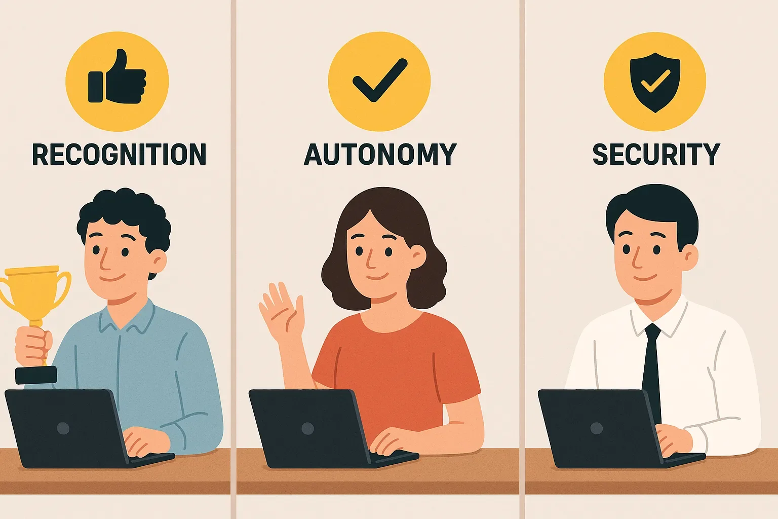 동기부여 유형에 따라 다른 방식으로 지원받는 팀원들