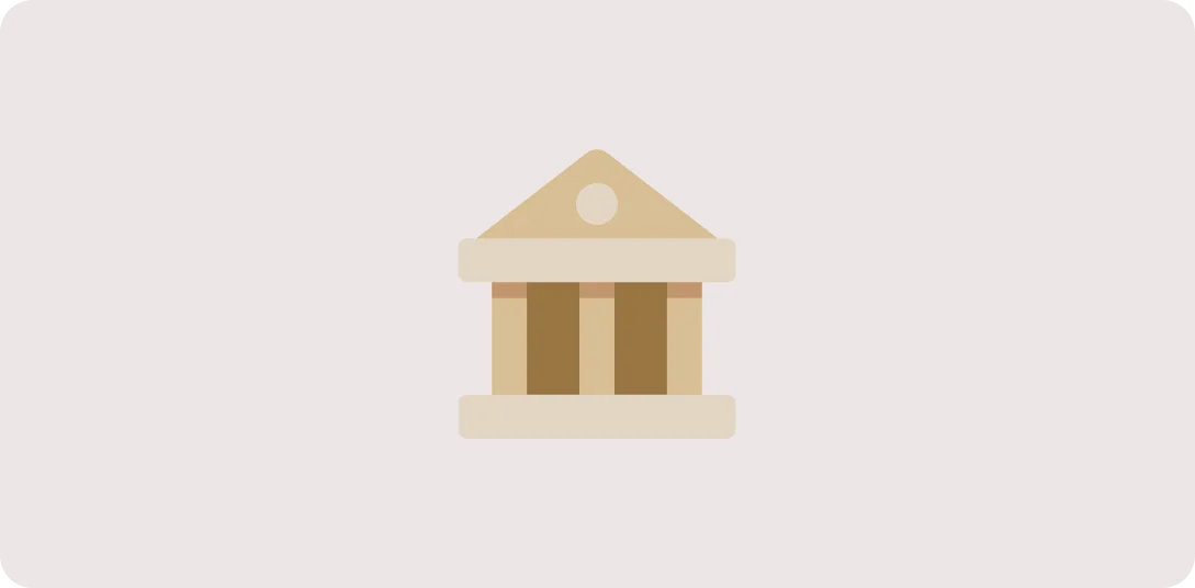 간접비 개념을 상징하는 정부/기관 건물 아이콘