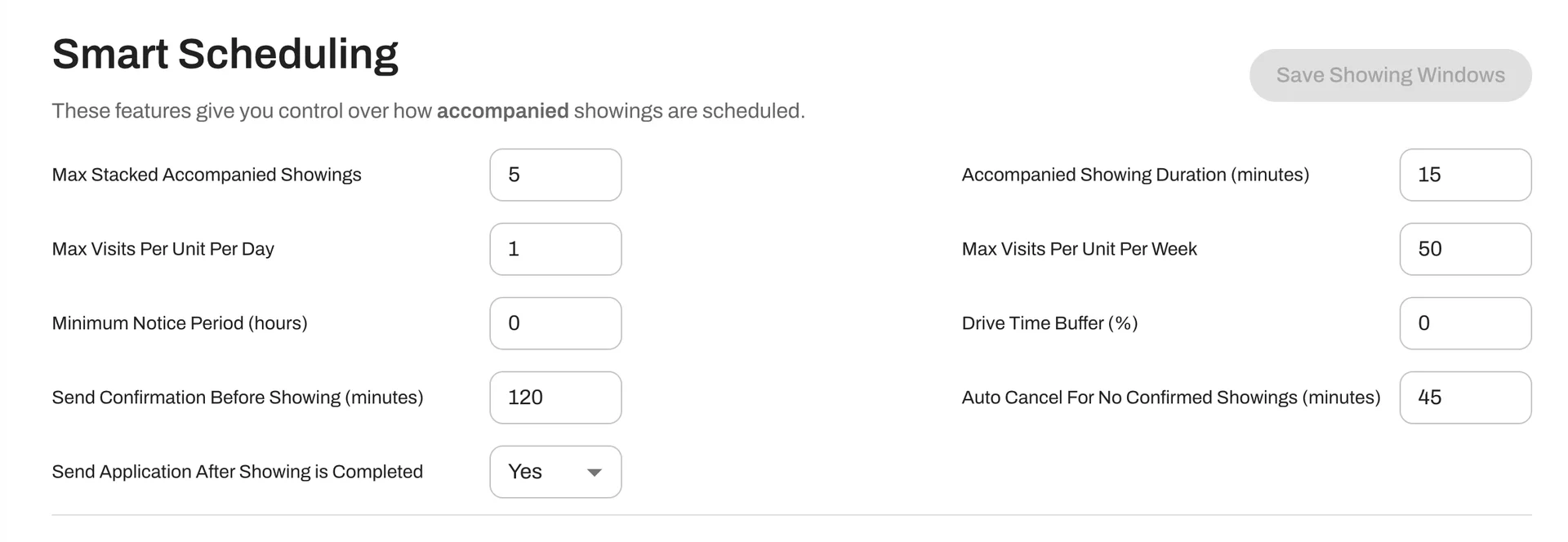 You can now fine-tune scheduling settings across your portfolio or customize them per property. 
