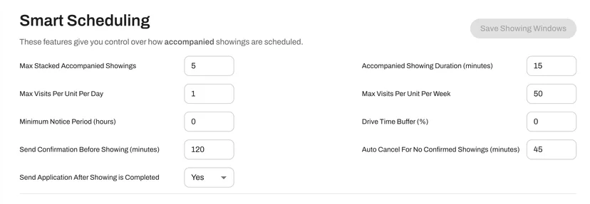 You can now fine-tune scheduling settings across your portfolio or customize them per property. 