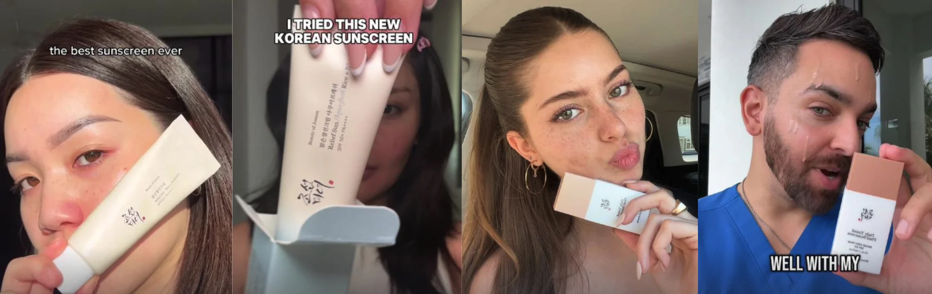 TikTok viral Beauty of Joseon sunscreen review content