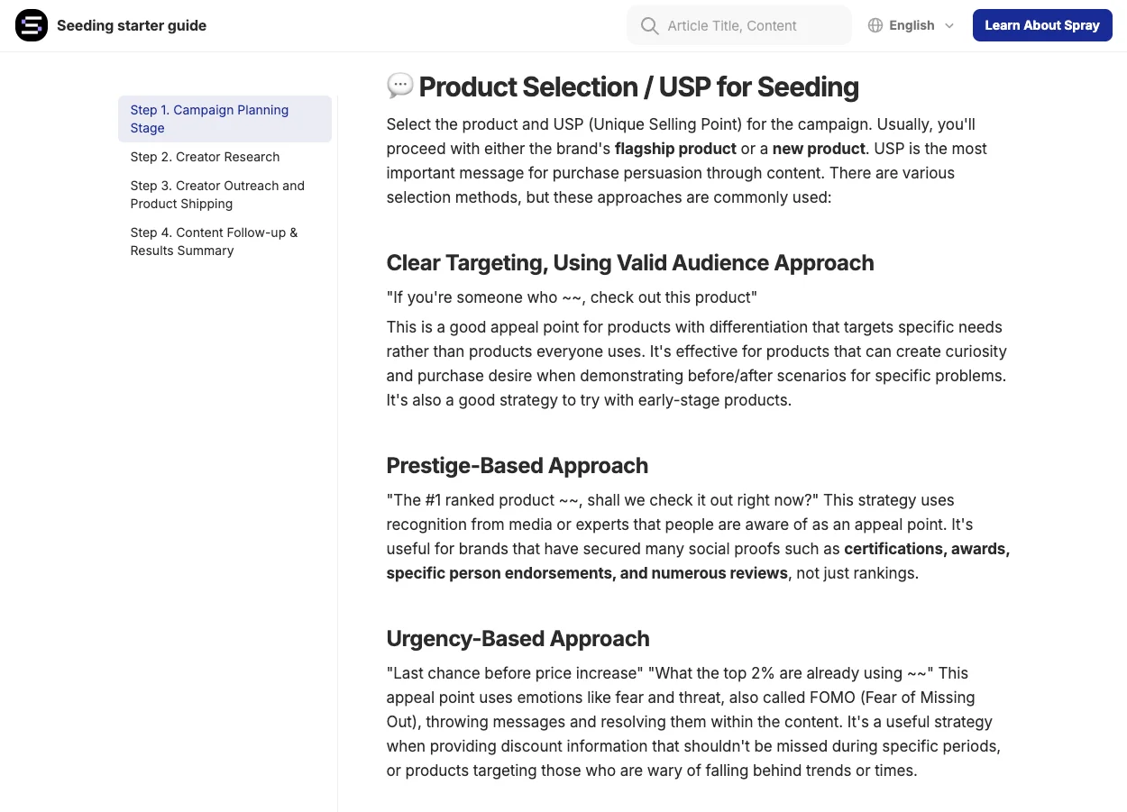 Get basic knowledge from seeding product selection and message planning to operation all at once.