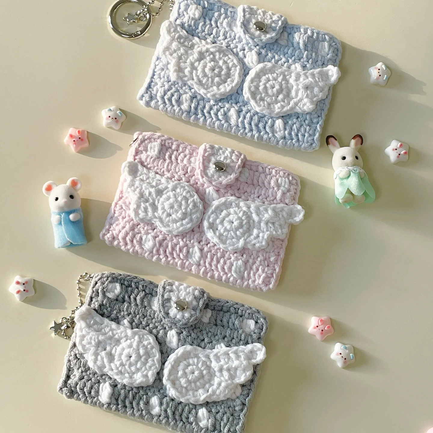 뜨개 카드지갑 뜨개질 지갑 