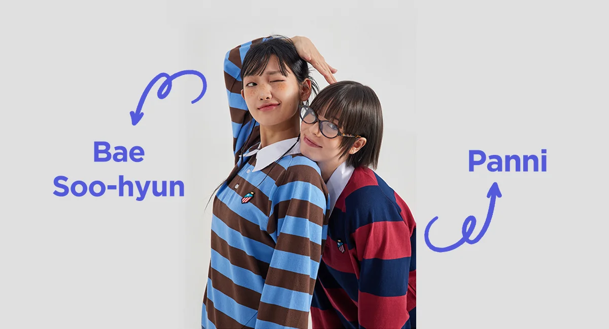 Models for the fashion brand OWURA, cast through the model casting platform Spotlite: Model Bae Soo-hyun & Model Panni