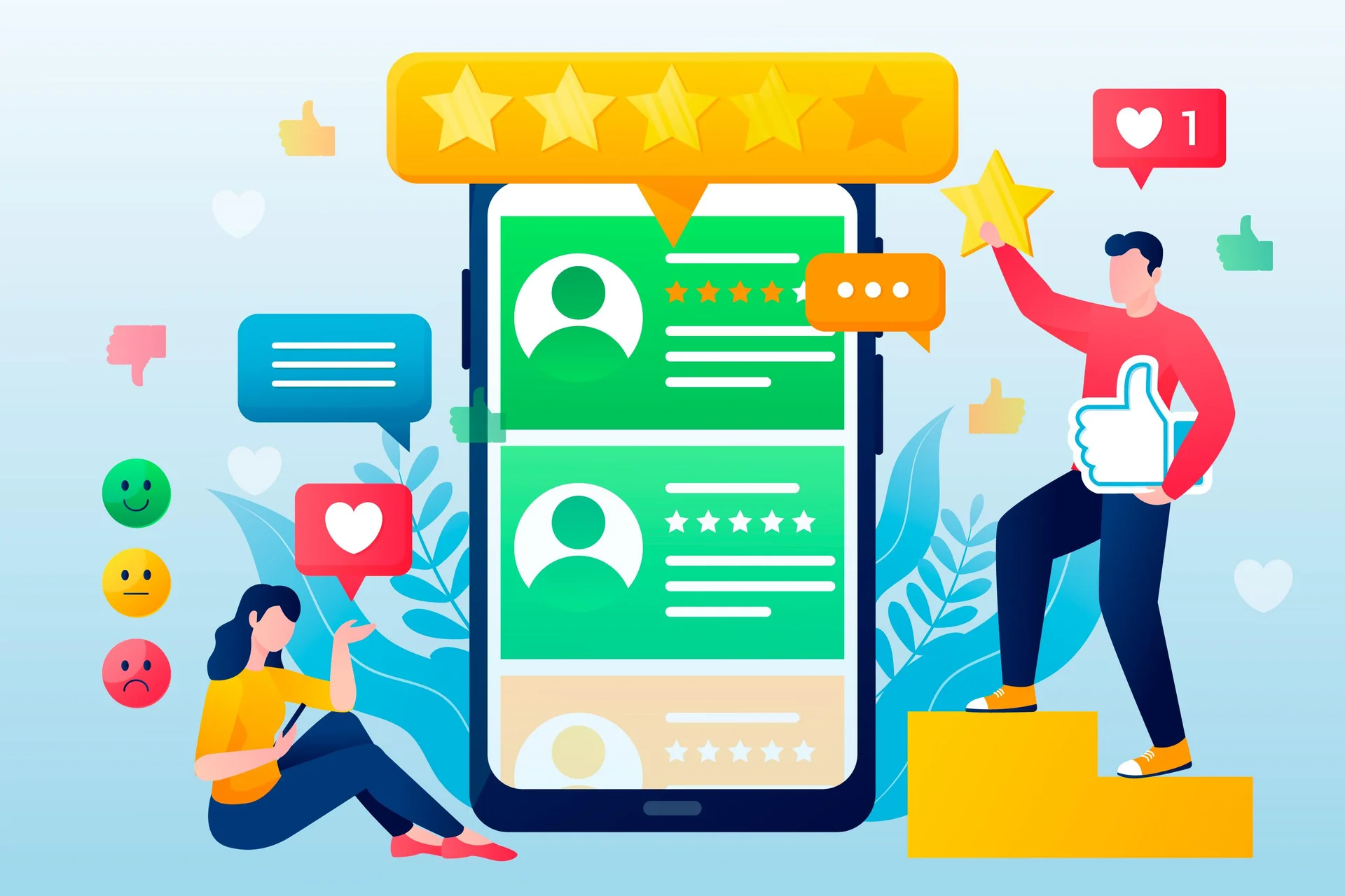 별점, 댓글, 공유 등 사람들의 평가가 활발하게 일어나고 있는 이미지입니다. 