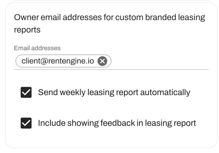Choose whether to include showing feedback in owner reports. 