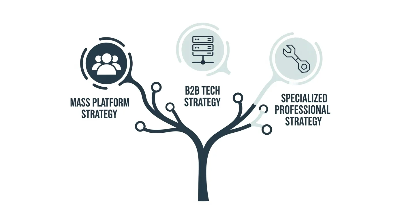 국내 AI 에이전트 스타트업 3가지 성공 전략 인포그래픽 - 대중적 플랫폼 전략(뤼튼 라이너 캐럿), 기술 인프라 전략(업스테이지 트웰브랩스), 버티컬 전략(데브AI 솔로몬랩스) 분류 도표