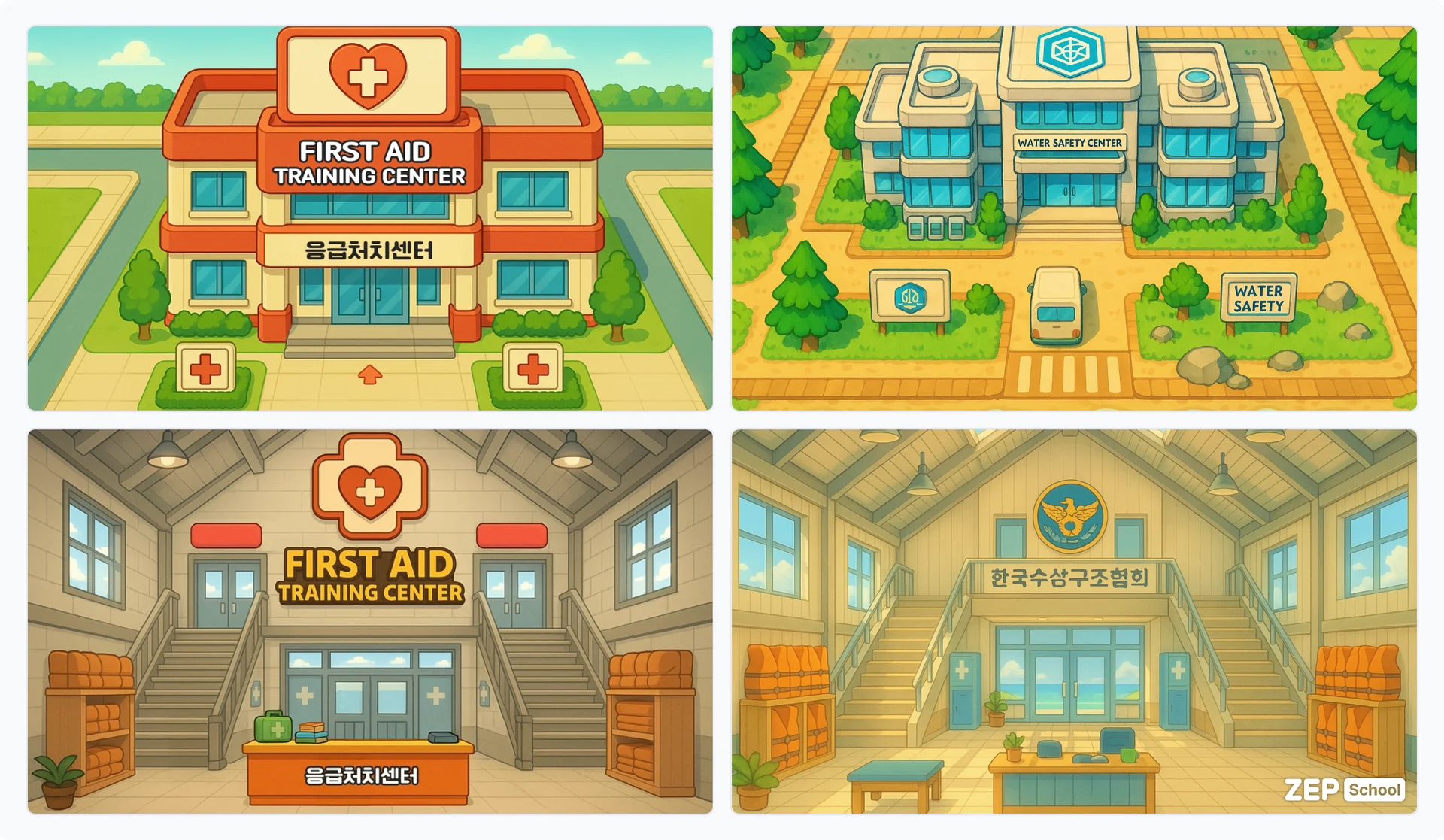 AI 프롬프팅을 템플릿화해 제작한 배경 리소스