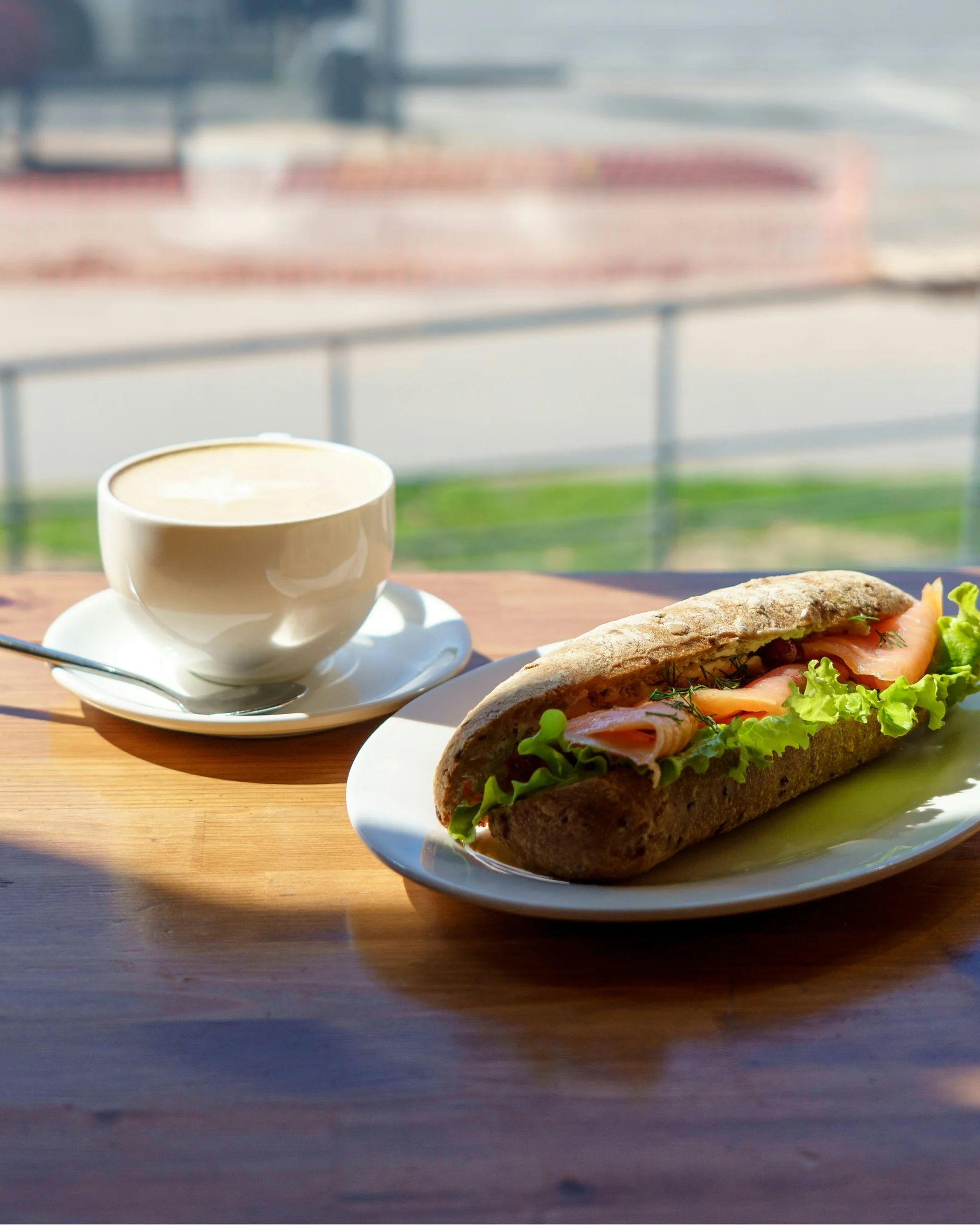 Sandwiches and coffee
