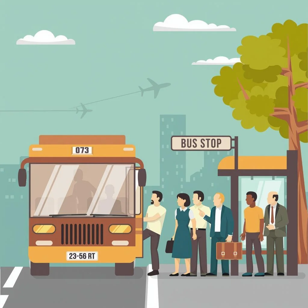 버스 출퇴근하는 연구원