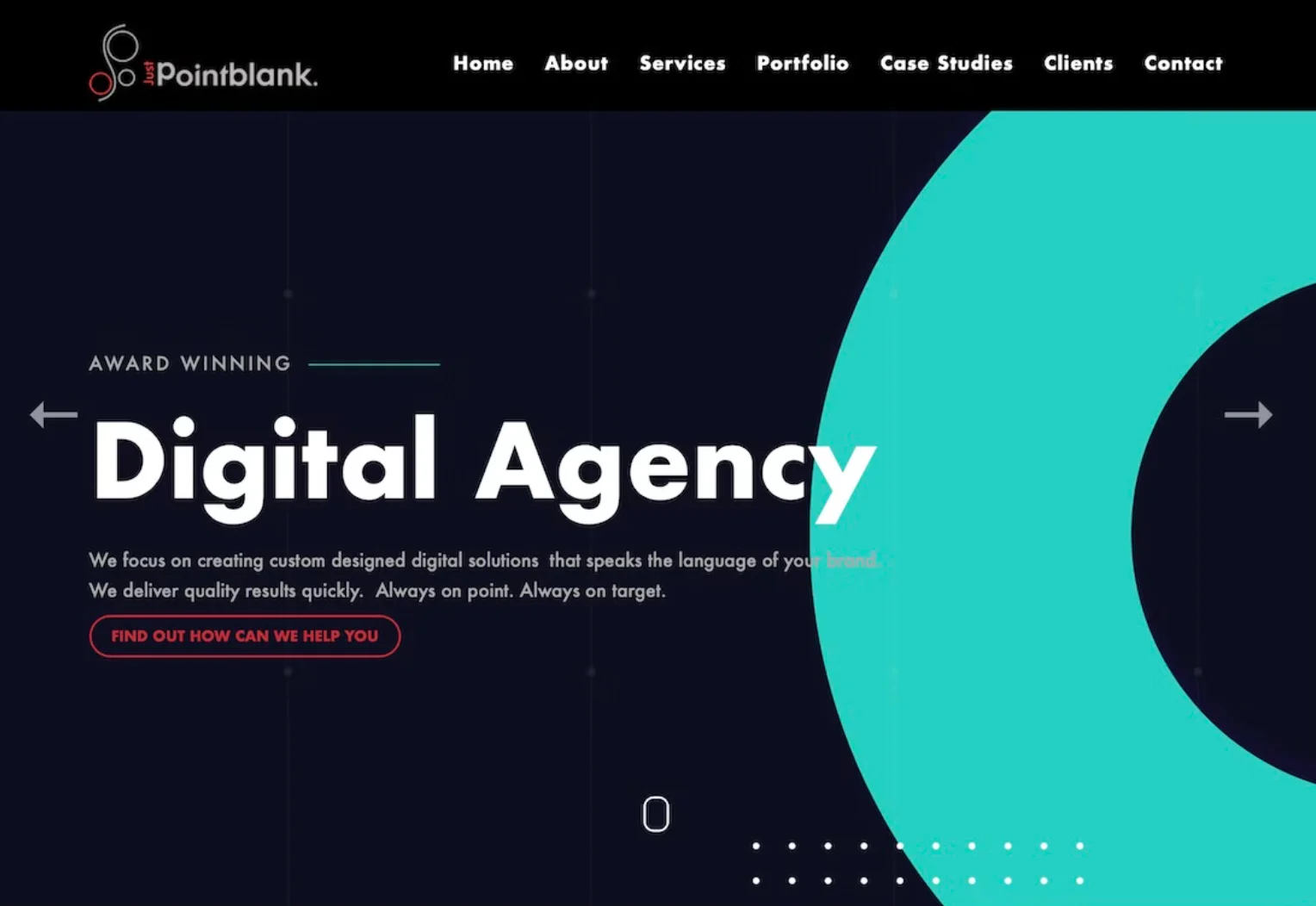 Screenshot of Pointblank Homepage