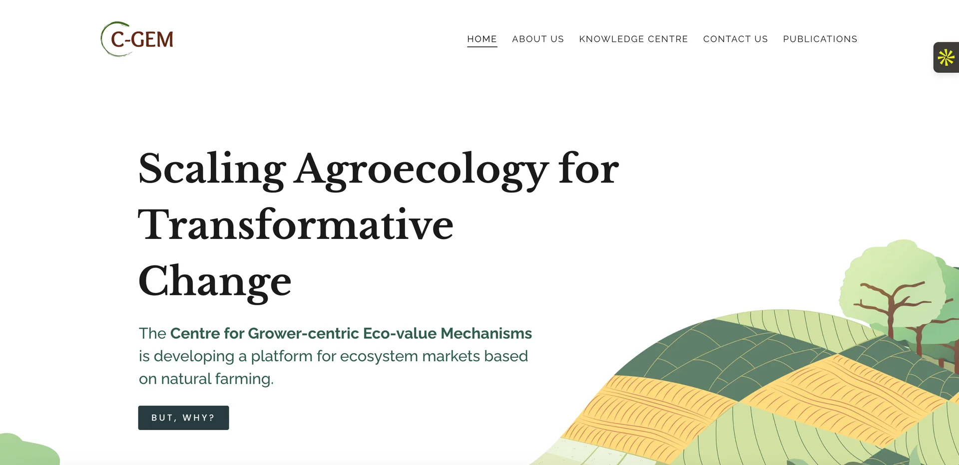 Screenshot of C-GEM website Homepage