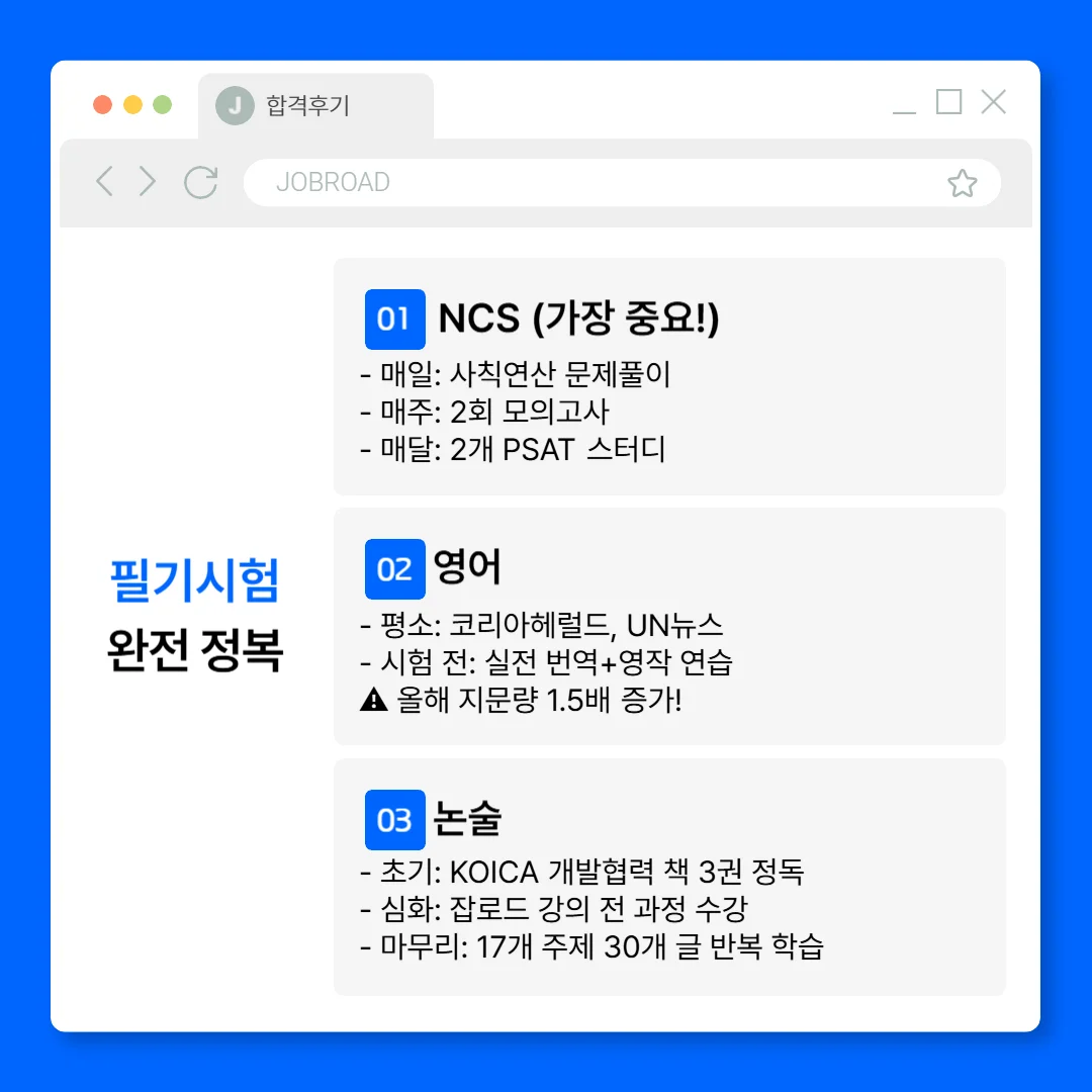 코이카 논술 합격
