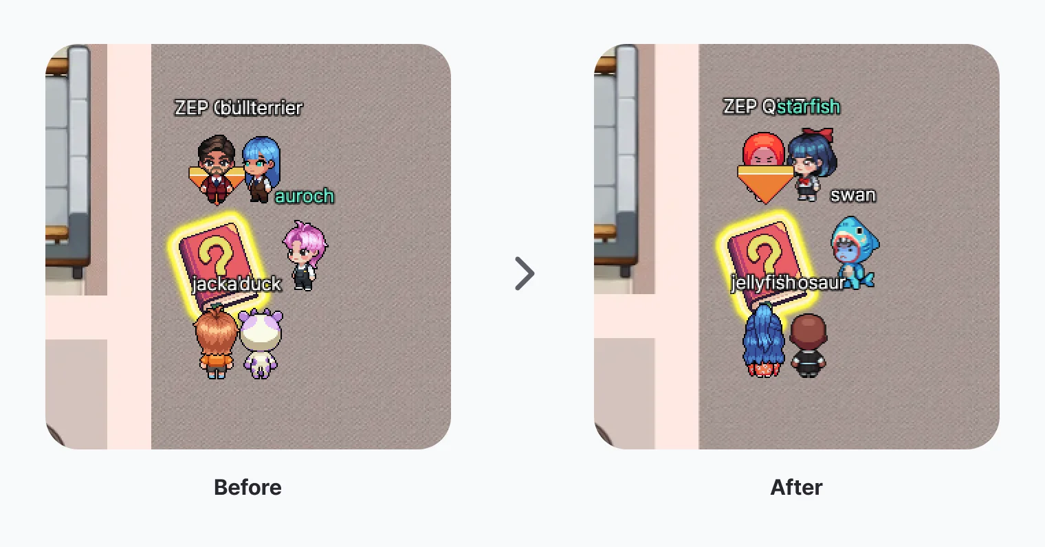 ZEP QUIZ 문제 오브젝트 위치 찾기