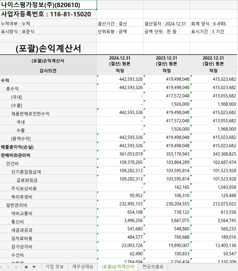 재무제표다운로드
