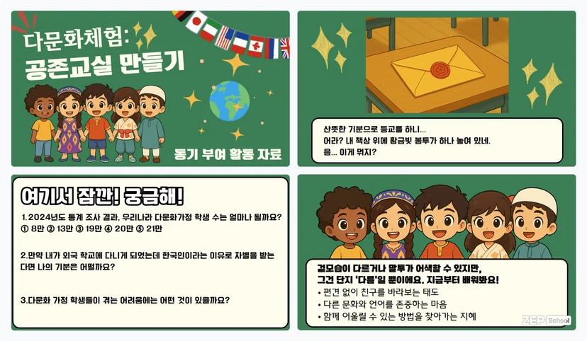젭스쿨 수업 자료 꾸러미 다문화 체험: 공존 교실 만들기