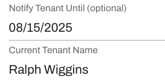 Switch off automated notifications for tenants who have already moved out. 