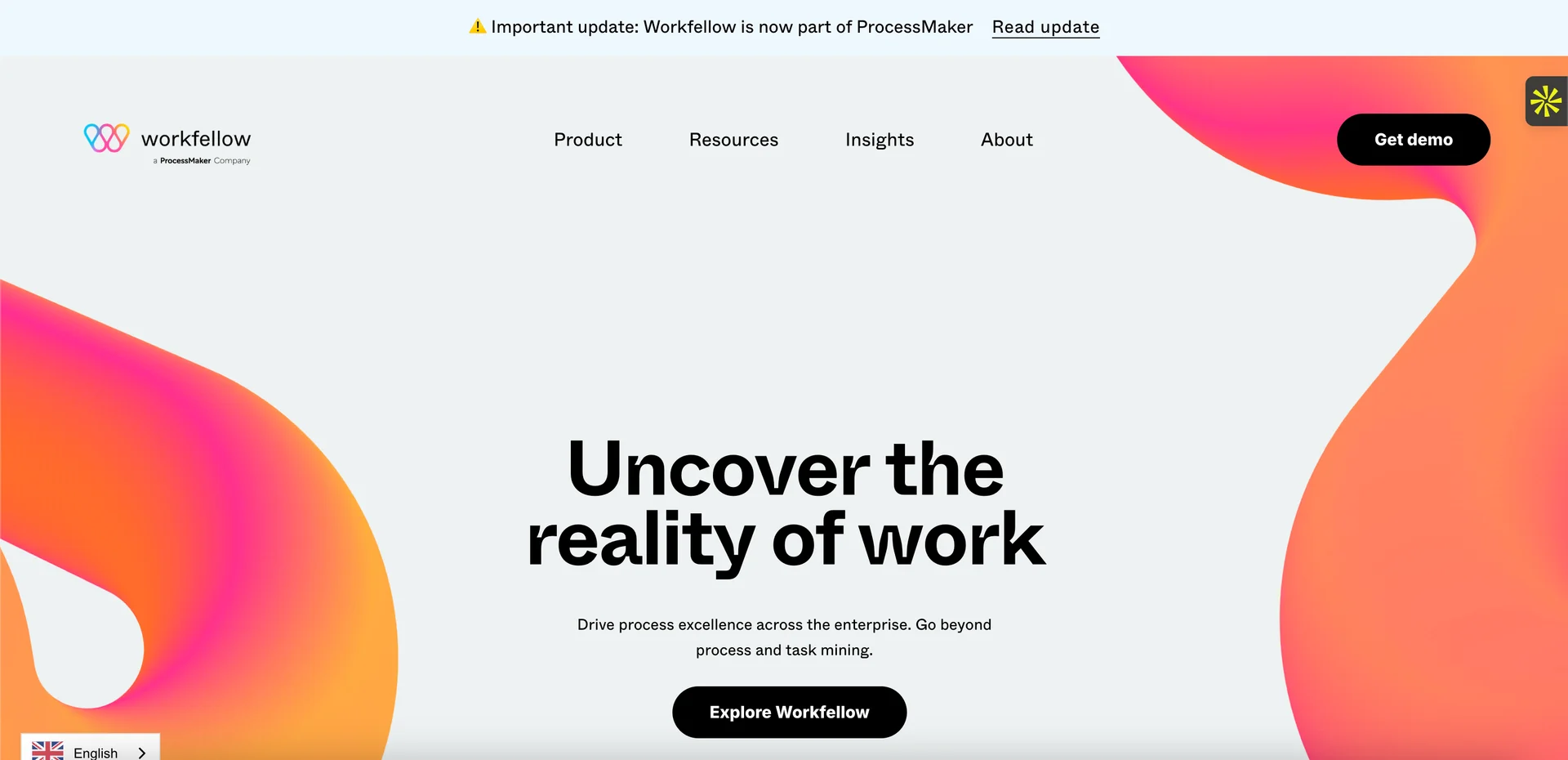 Screenshot of Workfellow Homepage
