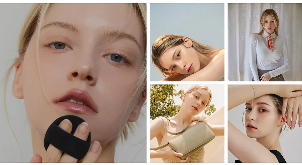 벨라루스 출신 Alina 모델의 포트폴리오 이미지, 맑고 깨끗한 피부결과 몽환적인 무드를 가진 뷰티 모델