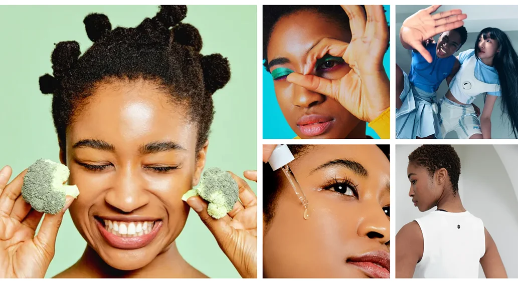 다양한 국적의 외국인 뷰티 모델(Renee) 포트폴리오 이미지, 화장품 캠페인 예시 포함