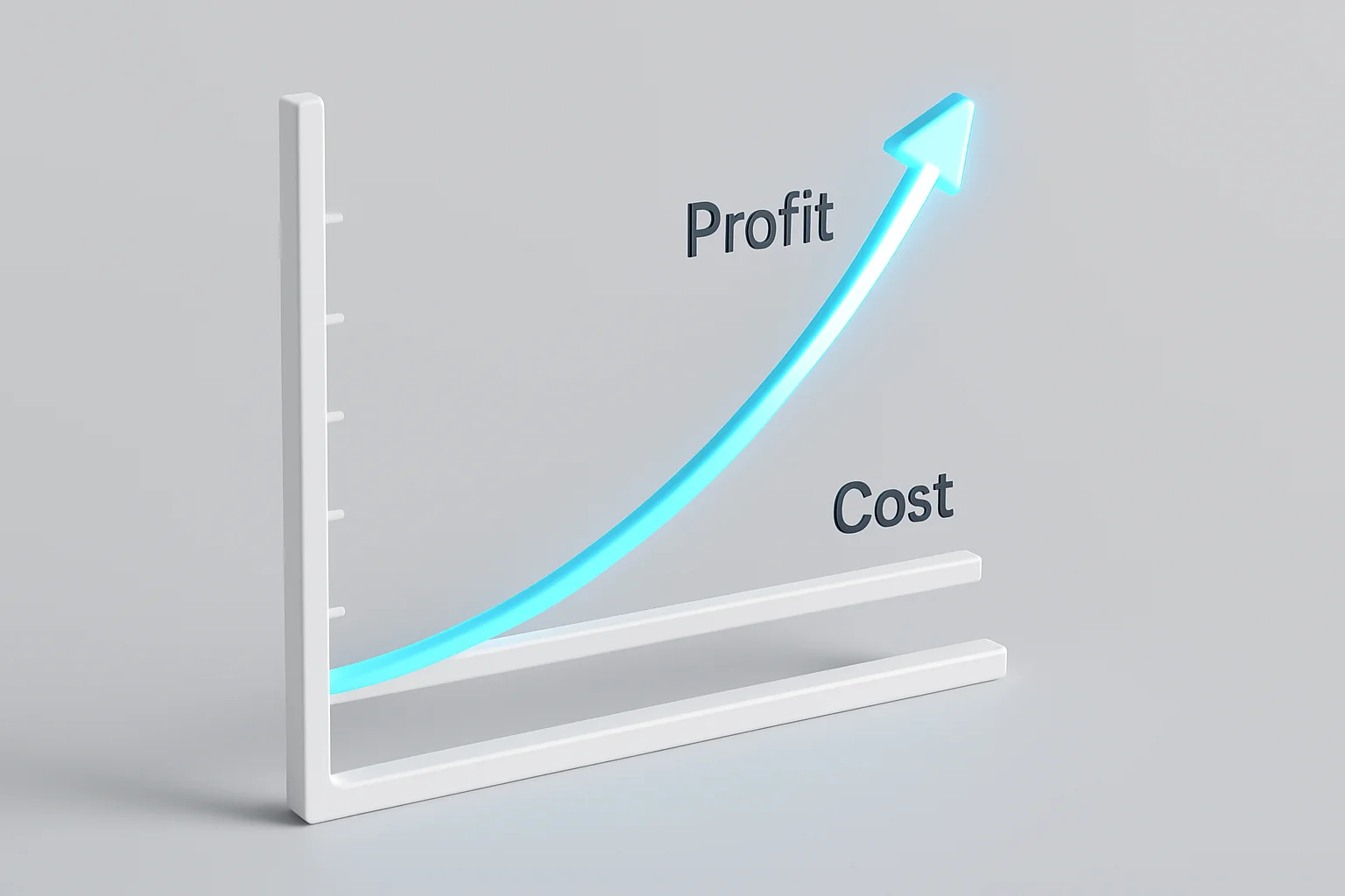 온디바이스 AI 도입 시 수익과 비용 곡선