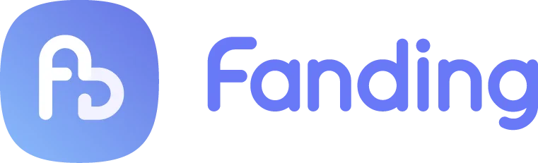 크리에이터의 IP를 활용한 비즈니스 플랫폼 팬딩 로고 이미지