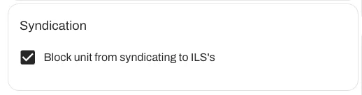 Control when to syndicate your properties when editing a property. 