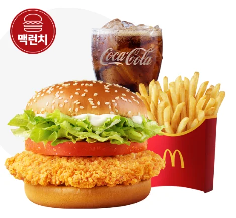 맥날 맥런치 메뉴 추천 상하이 스파이스 치킨 버거 세트 