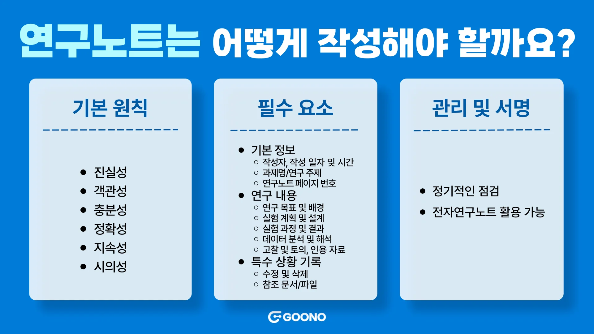 구노레터-연구노트-작성방법