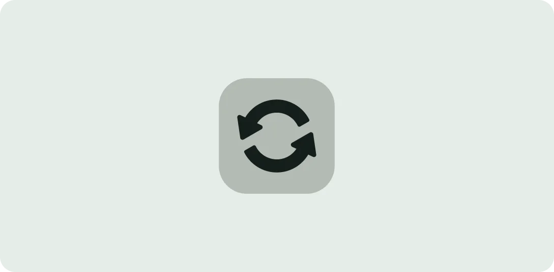 부가세 환급을 상징하는 화살표 순환 아이콘