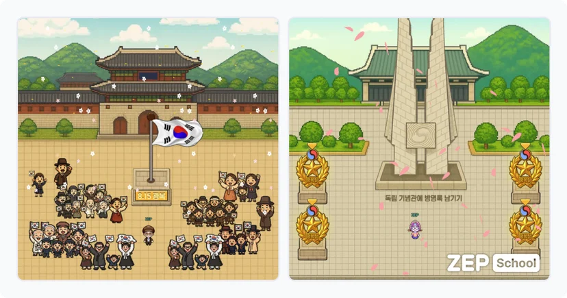 젭스쿨 독립운동 체험: 광복절의 의미 수업 자료 꾸러미