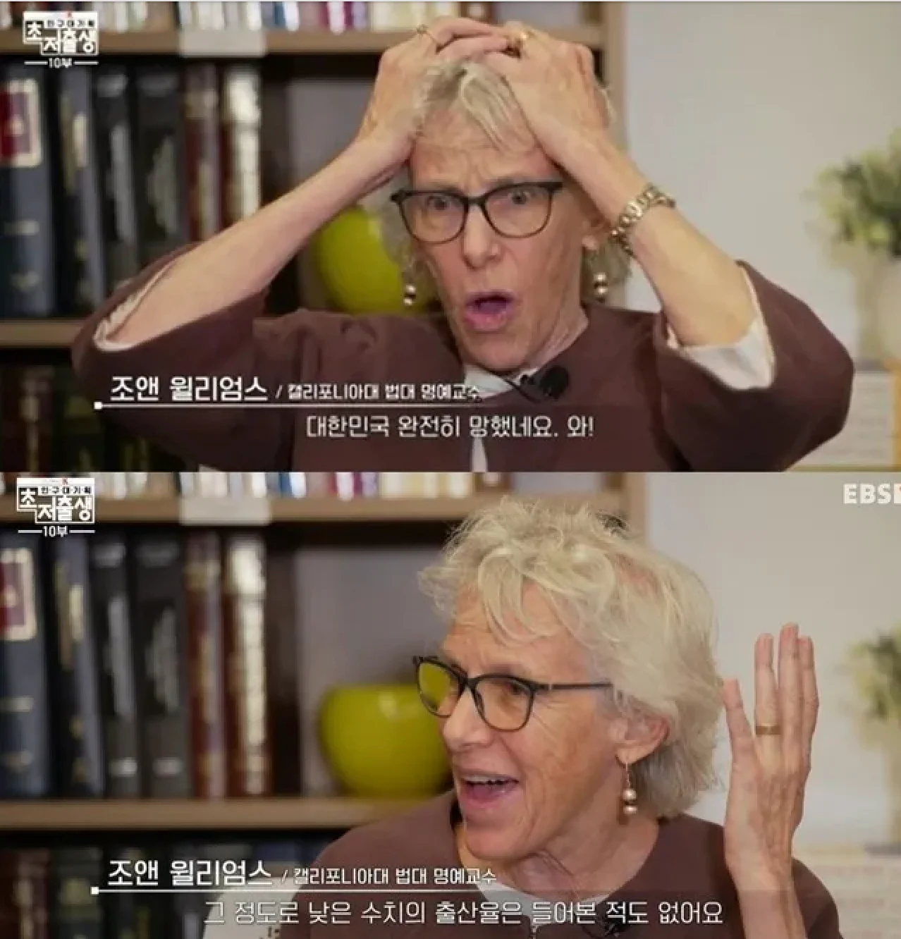 캘리포니아 법대 명예교수가 한국의 출산율에 대해 이야기 하는 이미지입니다