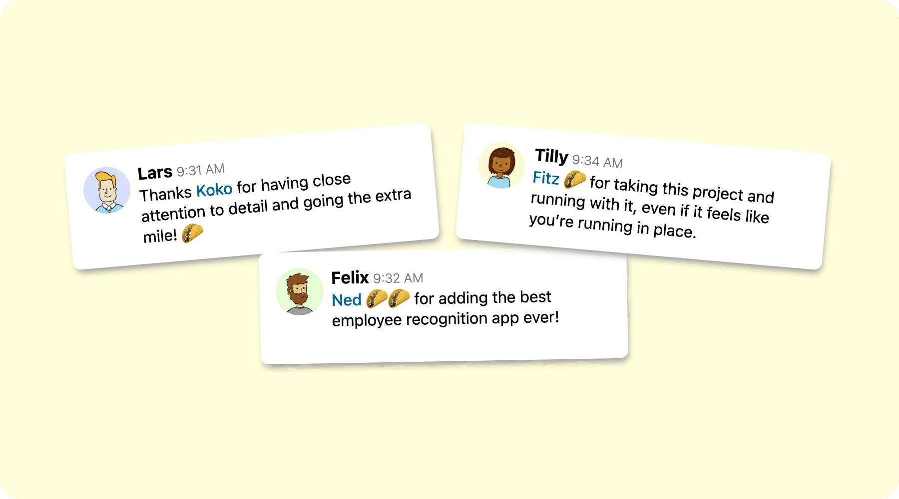 헤이타코 칭찬 전달 예시