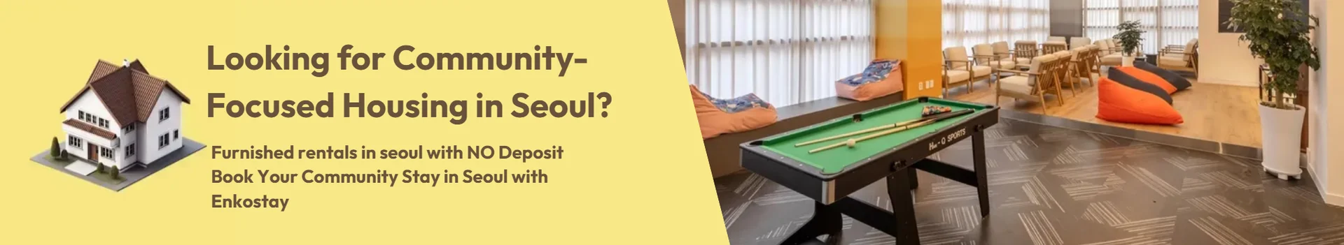 Community focused housing in seoul, book now with Enkostay