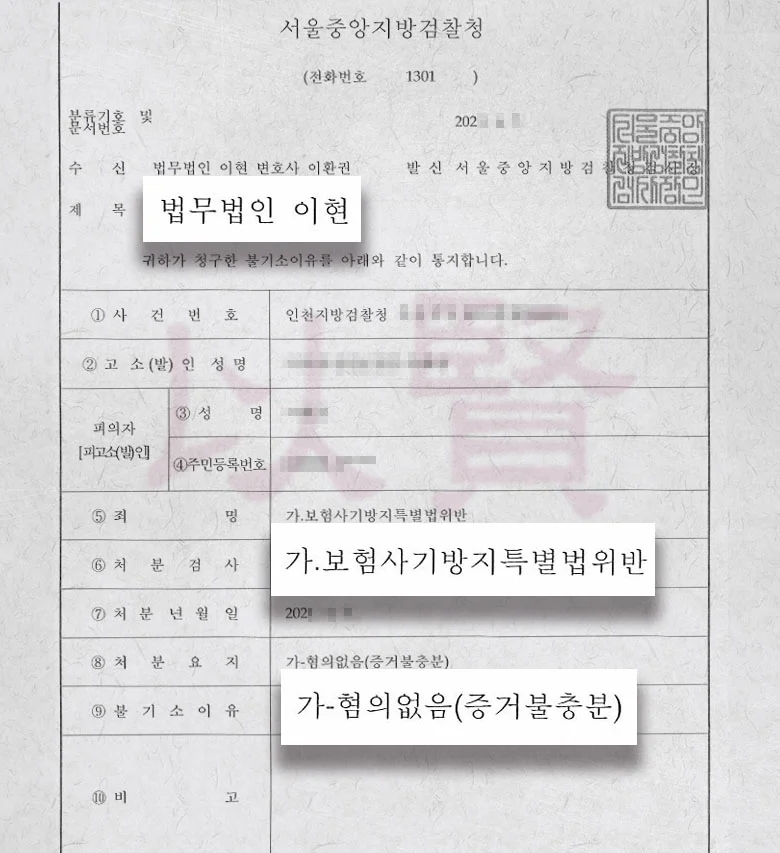 보험사기 혐의 없음 받아낸 실제 사례