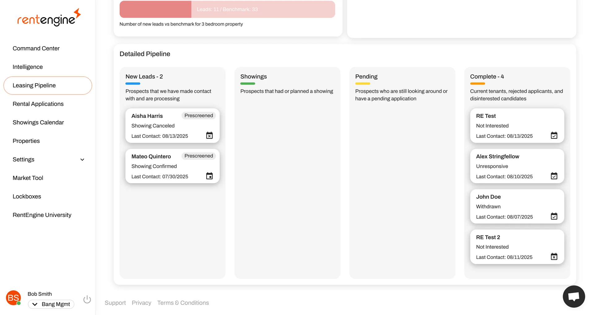 Get an instant visual update on a showing status. 