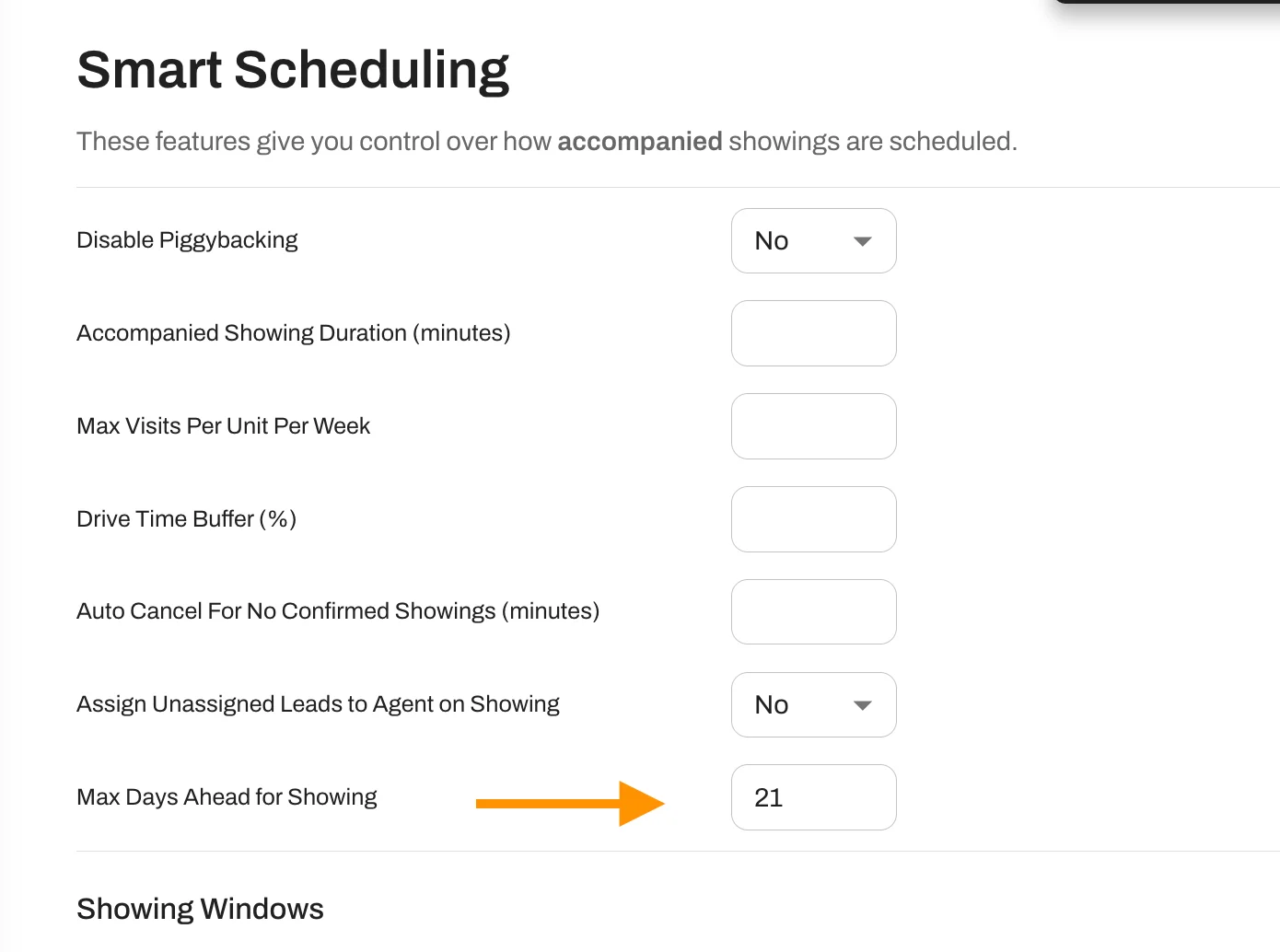 Customize the messages that go out when showings are scheduled