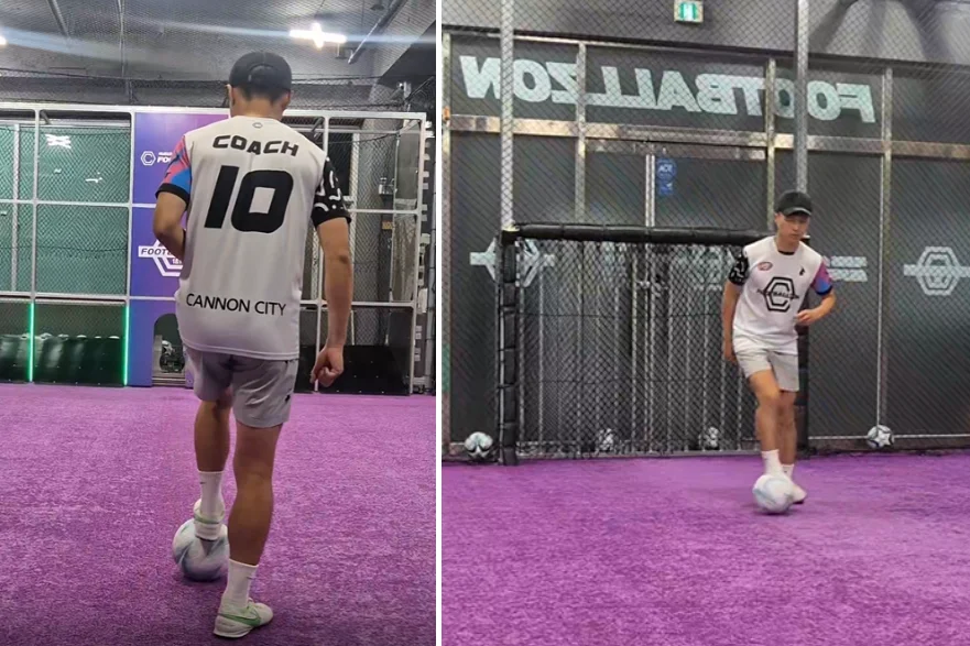 축구 아웃사이드 컨트롤