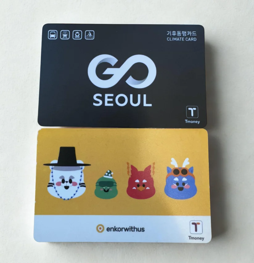 Climate Card and T-money Card for Korea Public Transportation 