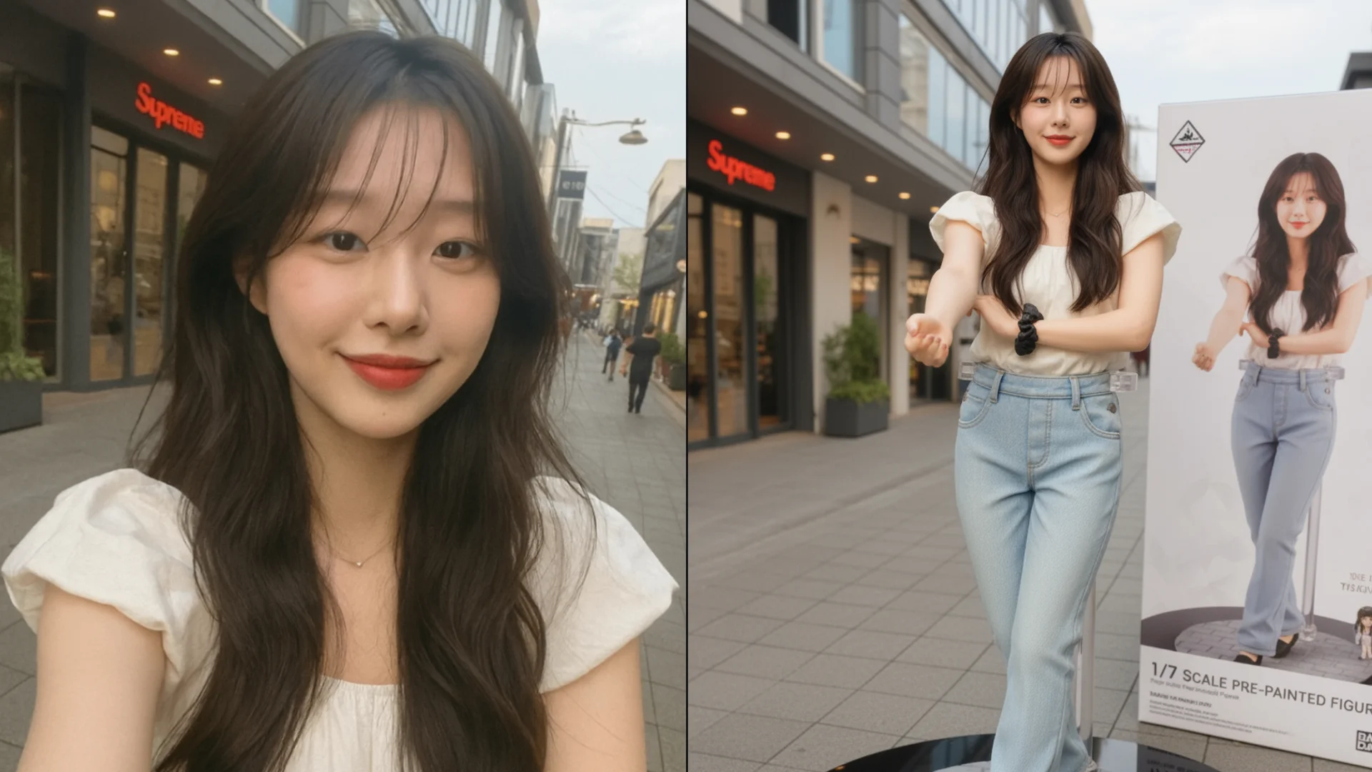 LM 아레나에서 나노바나나를 이용해 피규어를 생성한 결과물과 원본 이미지 비교