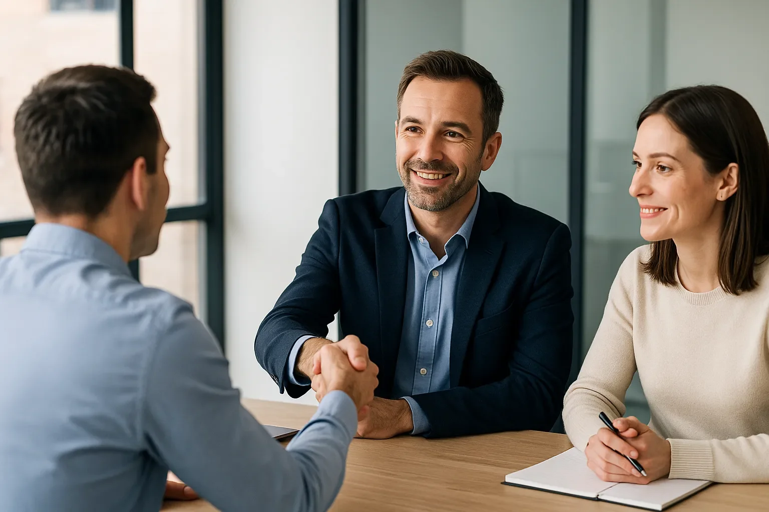 면접을 통해 후보자의 경력을 정밀 분석하는 리더들