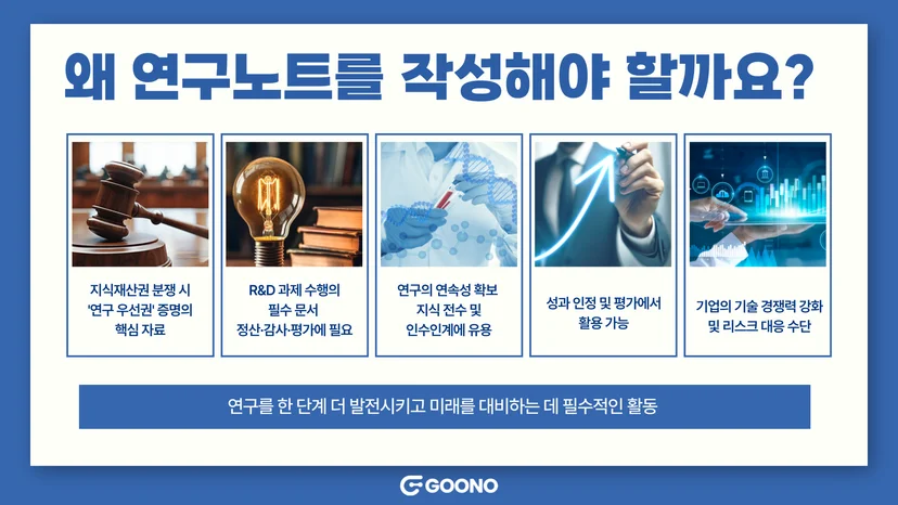 왜 연구노트를 작성해야 하나요?