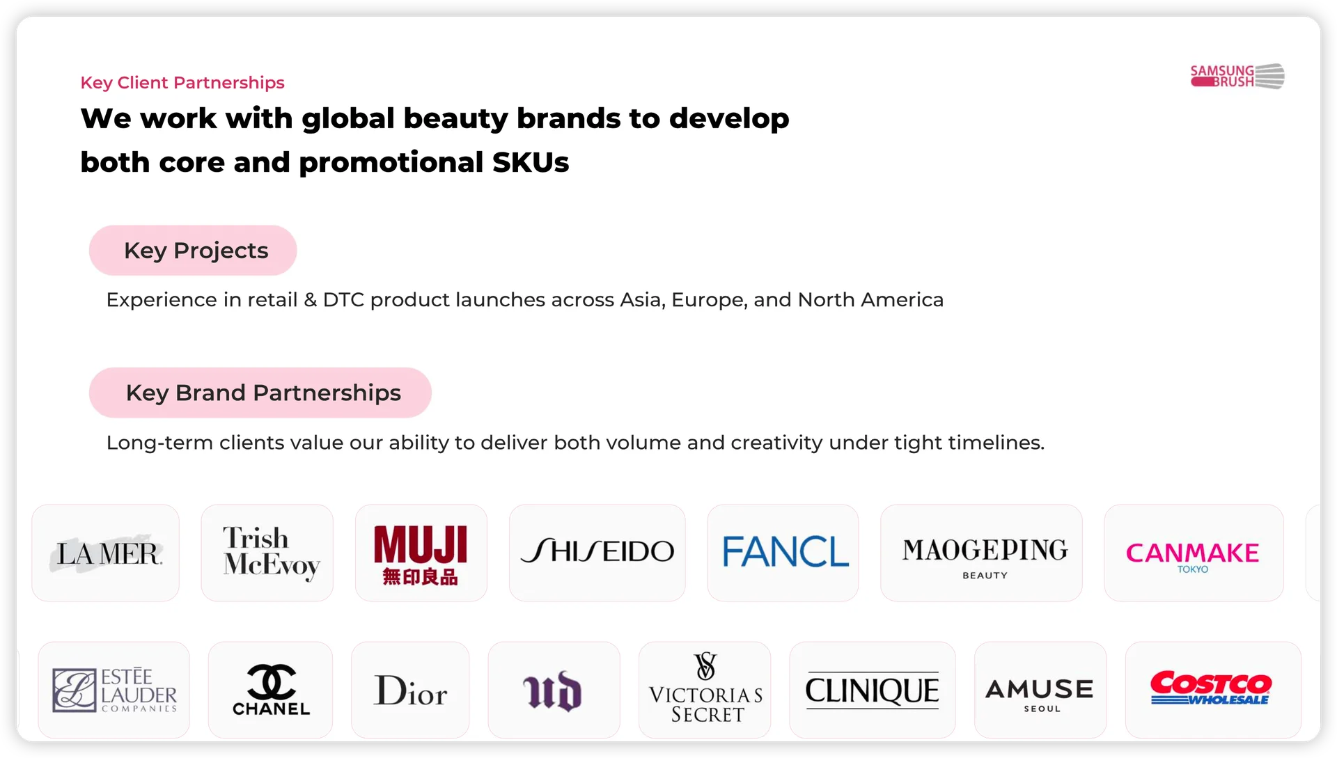 SamsungBrush's Key Client Partnerships