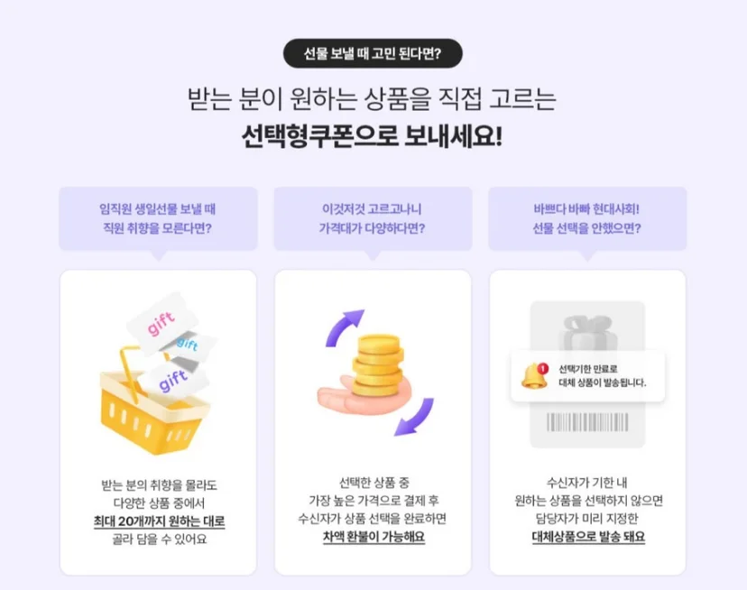 직장인 생일선물 추천 KT 기프티쇼 선택형쿠폰