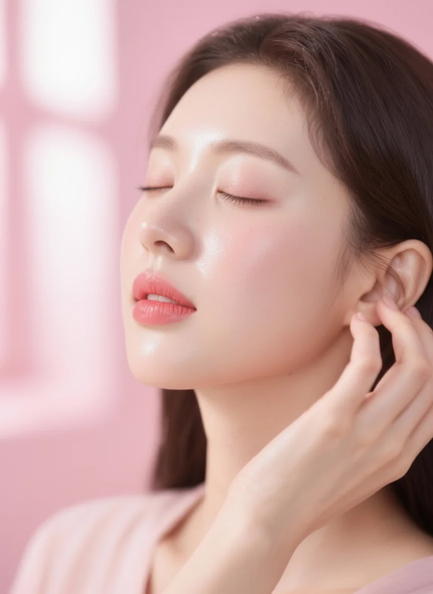 AI로 생성한 20대 한국인 여성의 뷰티 화보 사진.