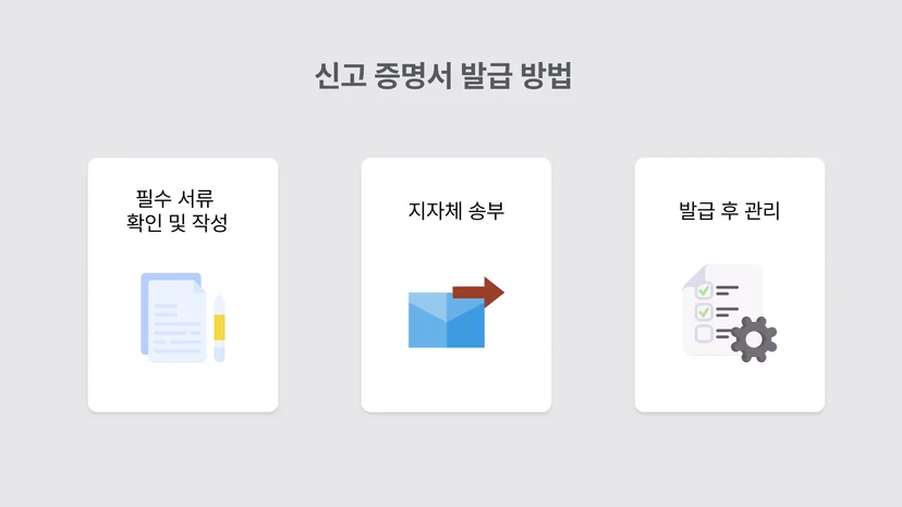 폐기물 신고 증명서 발급